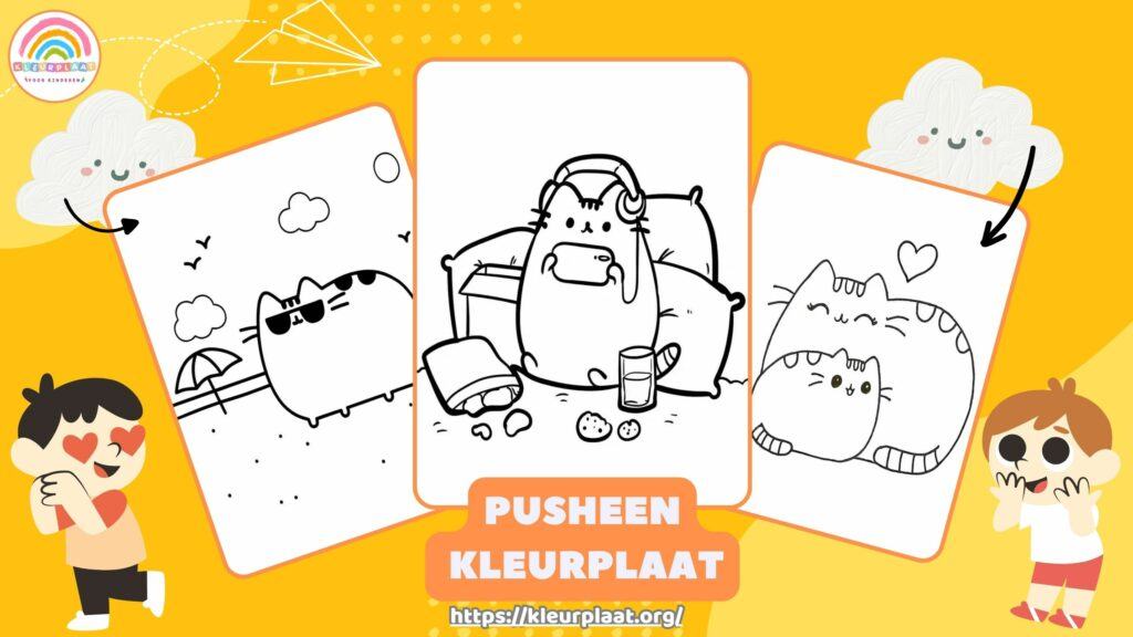 Kleurplaat Pusheen