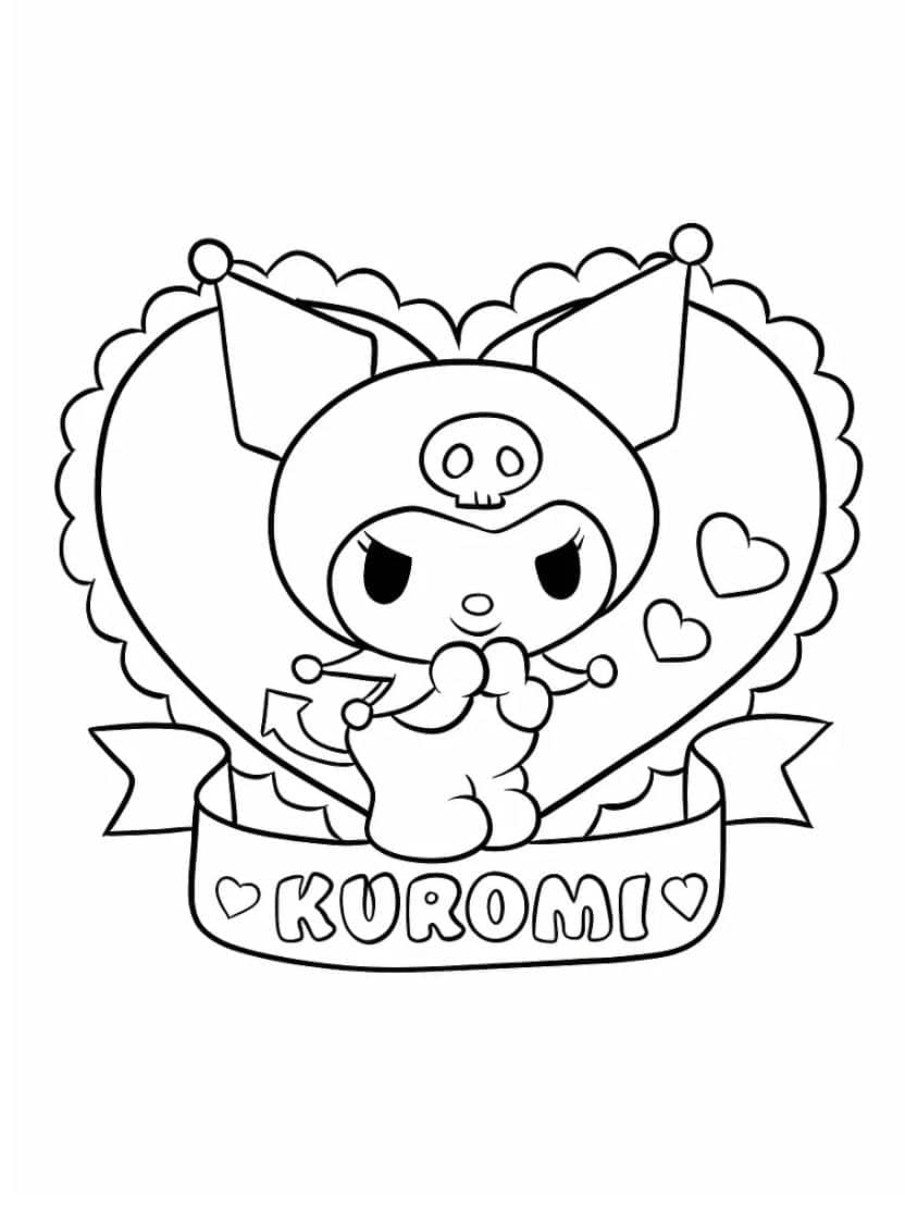 Kleurplaat Sanrio Kuromi Voor Kinderen