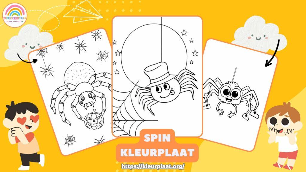 Kleurplaat Spin