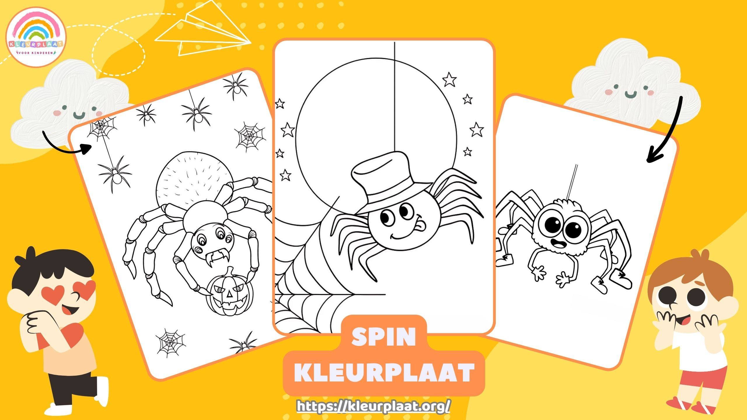 Kleurplaat Spin