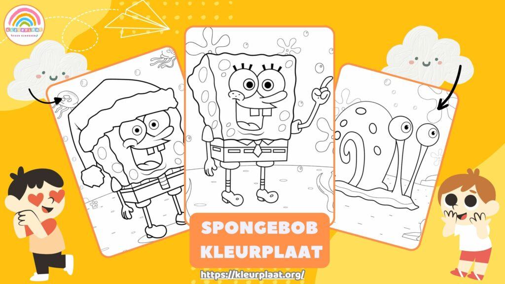 Kleurplaat Spongebob