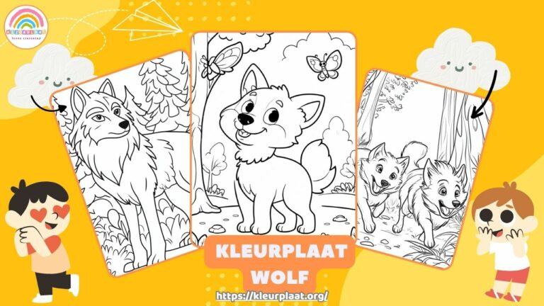 Kleurplaat Wolf