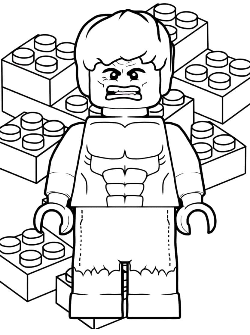 Lego Hulk Inkleuren Kleurplaat