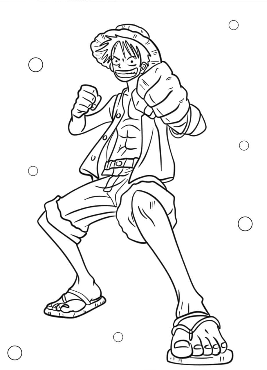 Luffy Kleurplaat