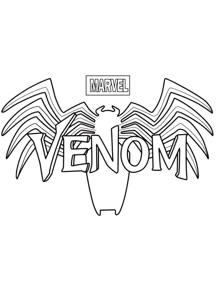 Marvel Venom Logo Om In Te Kleuren Kleurplaat