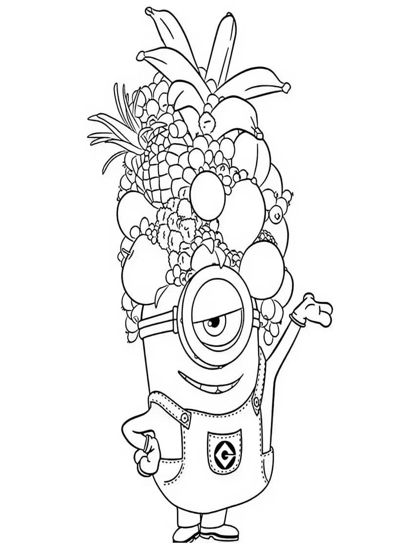 Minions Kleurplaten Fruit