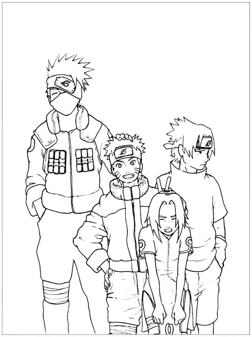 Naruto Kleurplaat En Familie