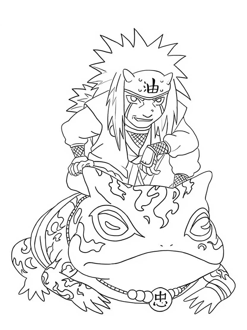 Naruto Kleurplaat Gamabunta En Jiraiya