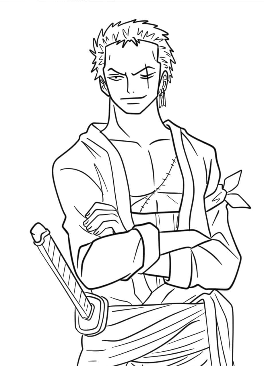 One Piece Kleurplaten Zoro