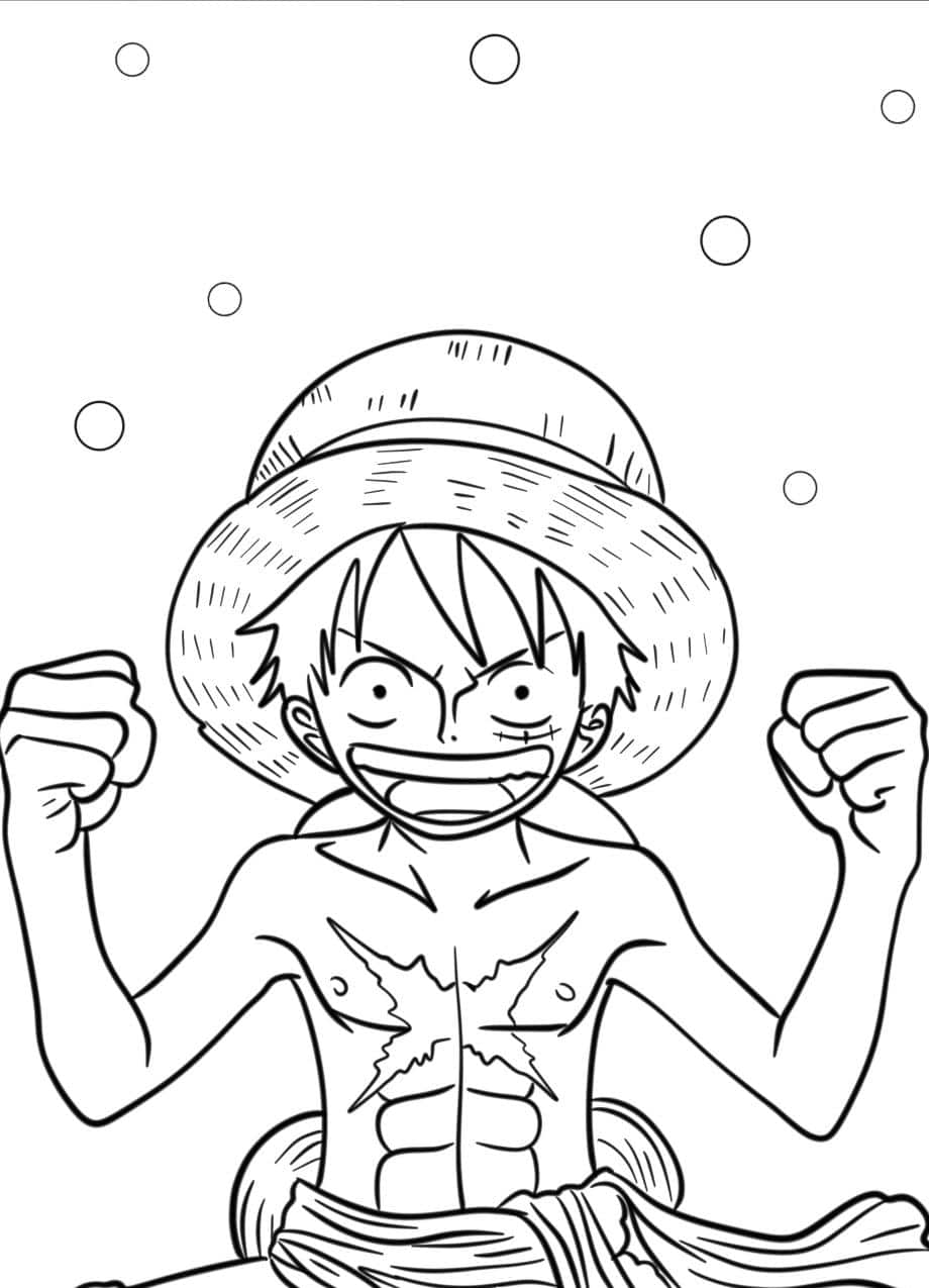 One Piece Luffy Kleurplaten