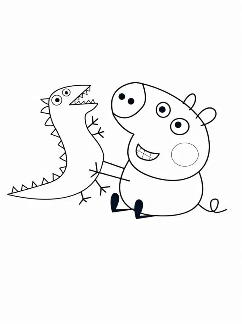 Peppa Pig Kleurplaten En Dinosaurussen