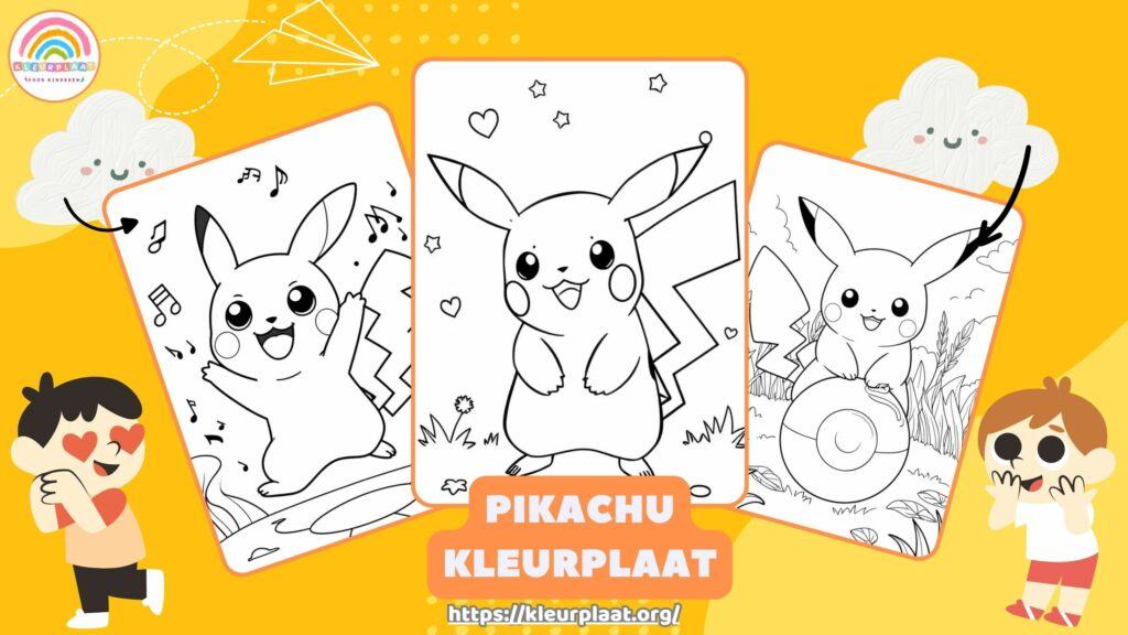 Pikachu Kleurplaat