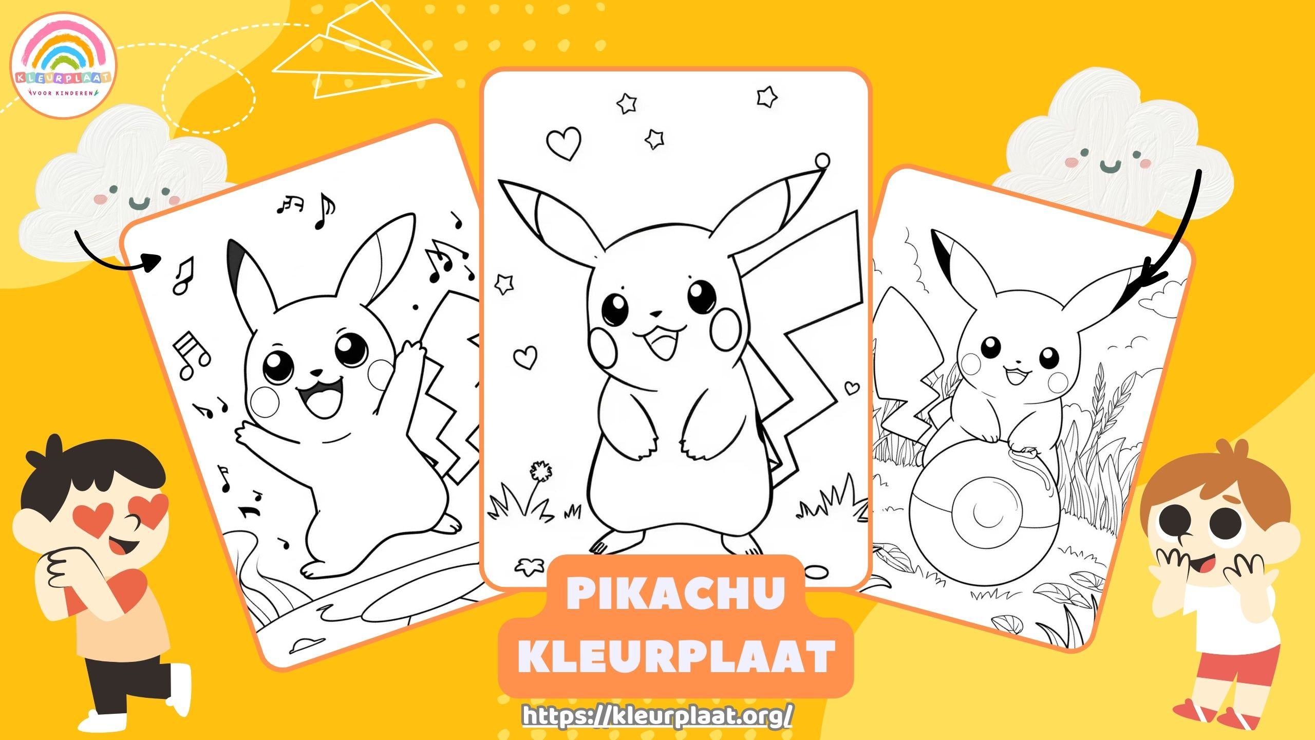 Pikachu Kleurplaat