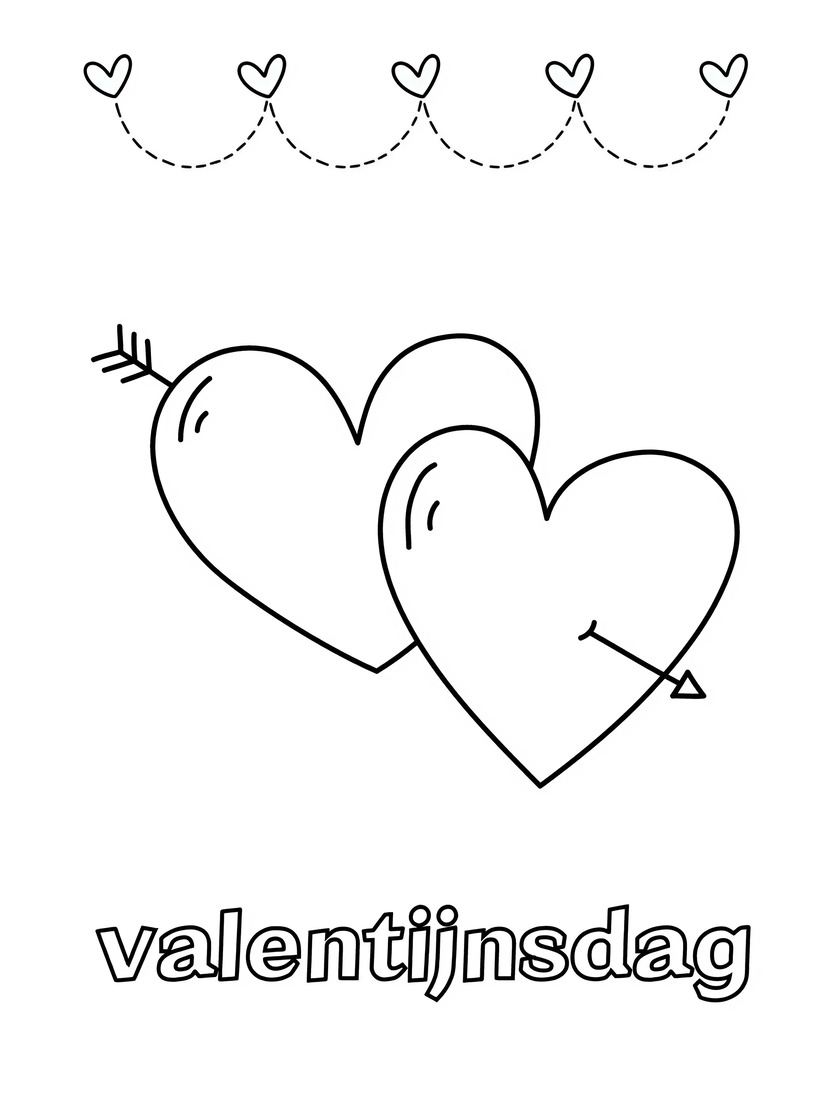 Prachtige Liefde Kleurplaat Valentijnsdag