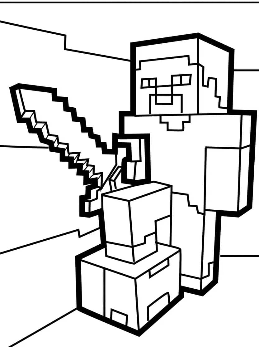 Schattige Minecraft Kleurplaten