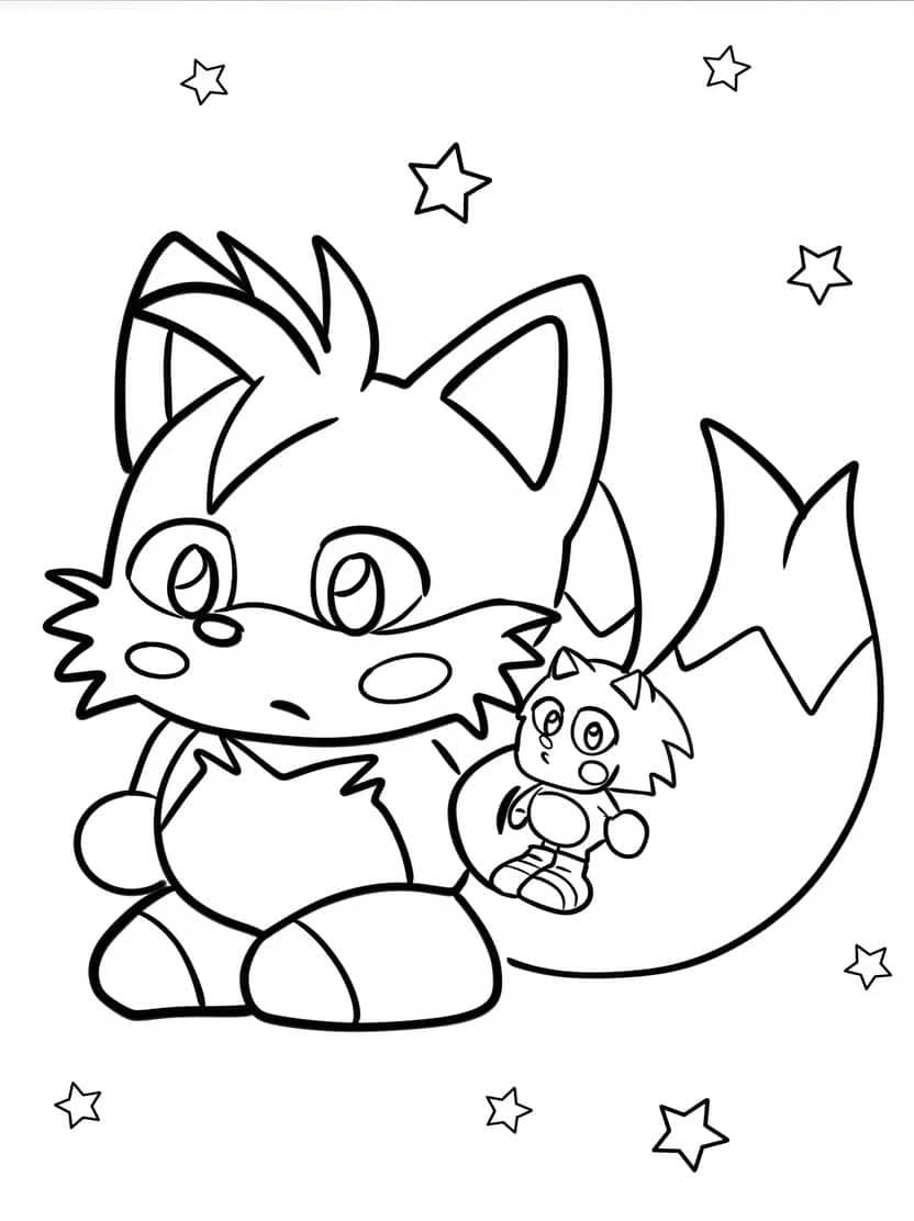 Sonic Tails Baby Kleurplaten