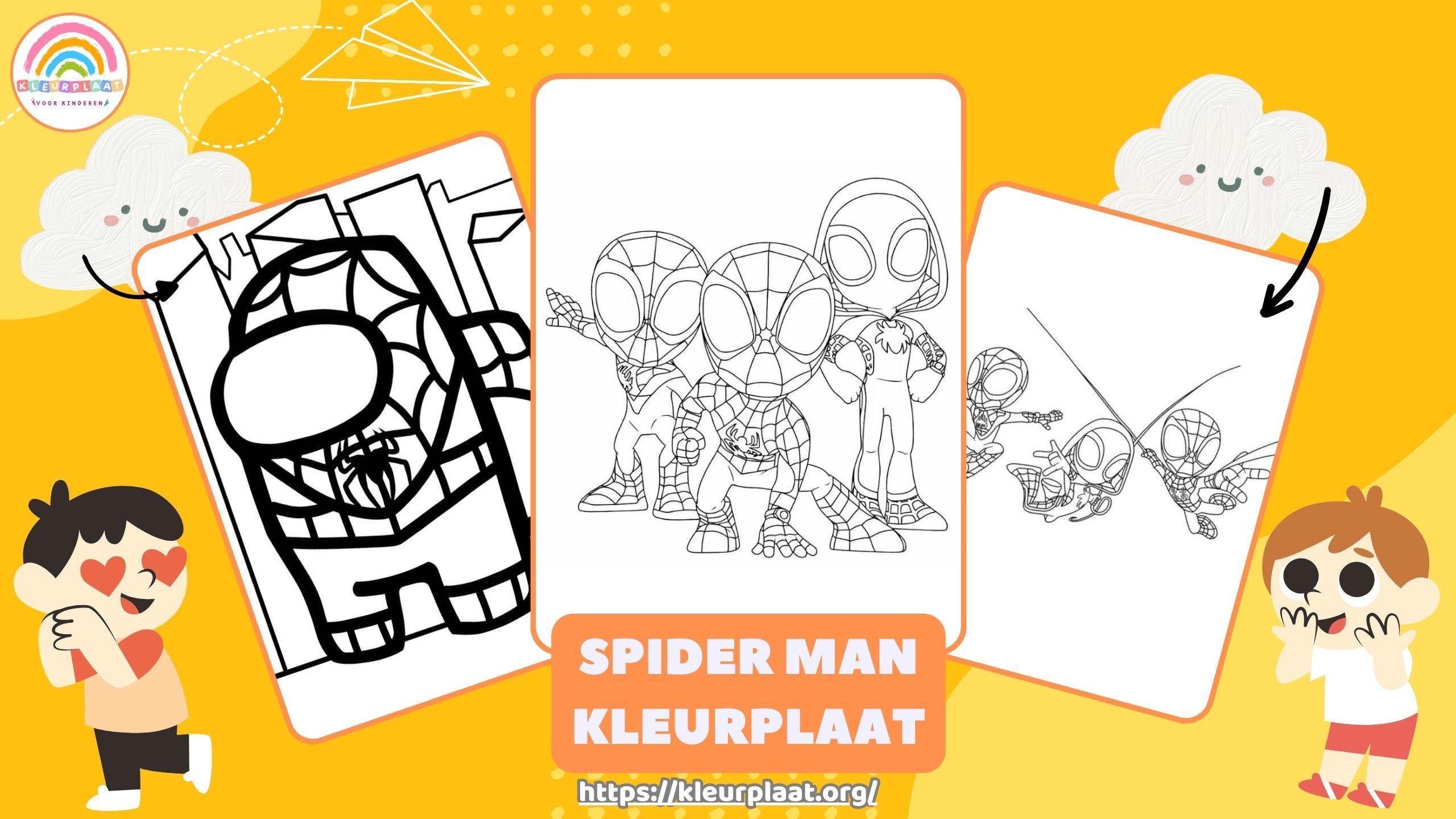 Spider Man Kleurplaat