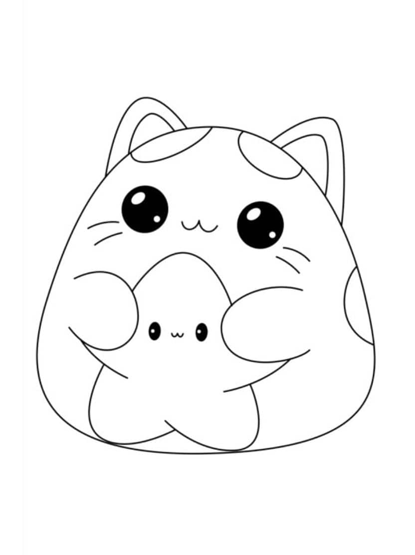 Squishmallow Met Ster Kleurplaten