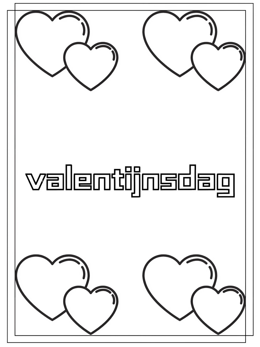 Valentijnskaart Kleurplaat