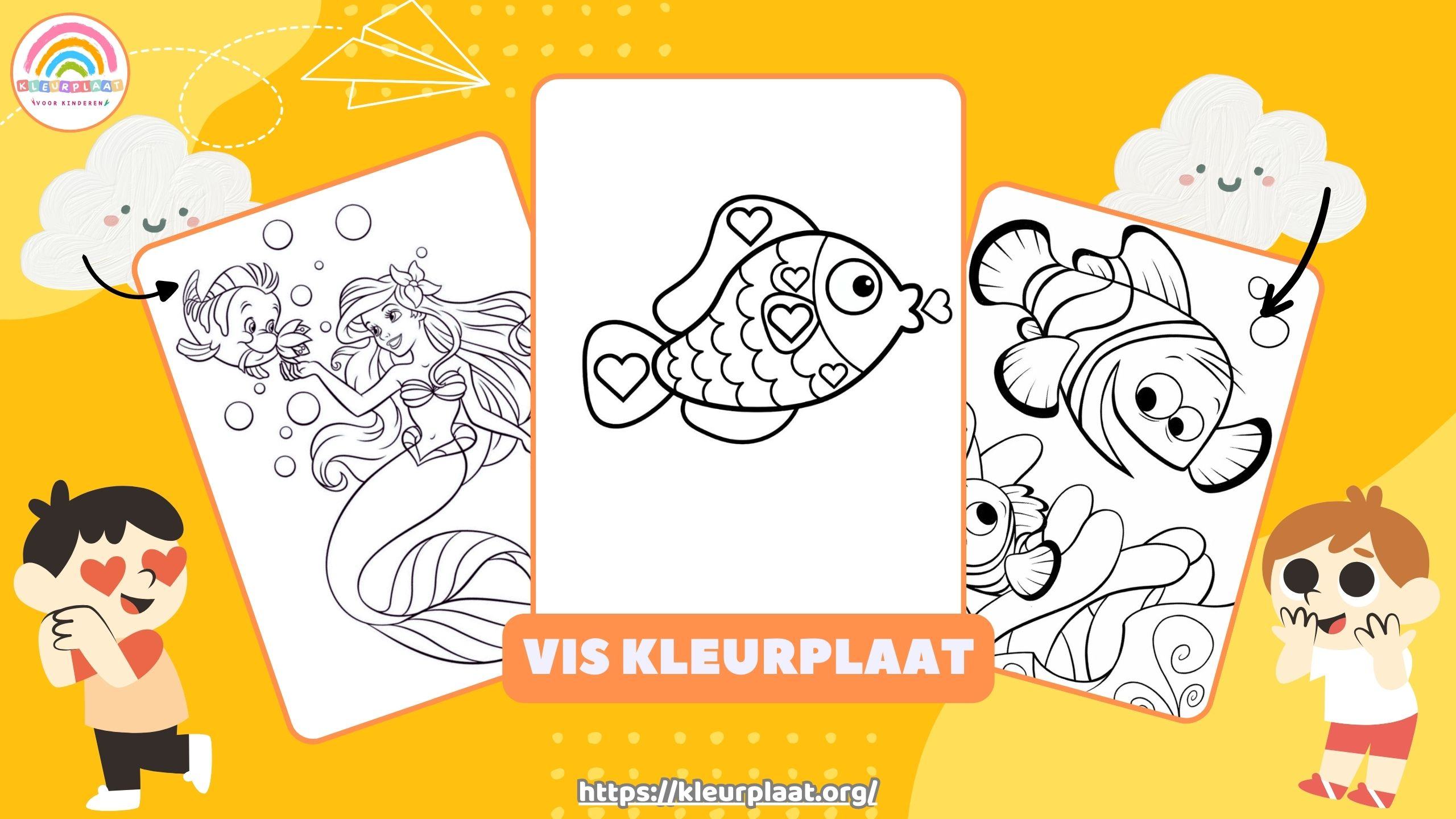 Vis Kleurplaat Poster