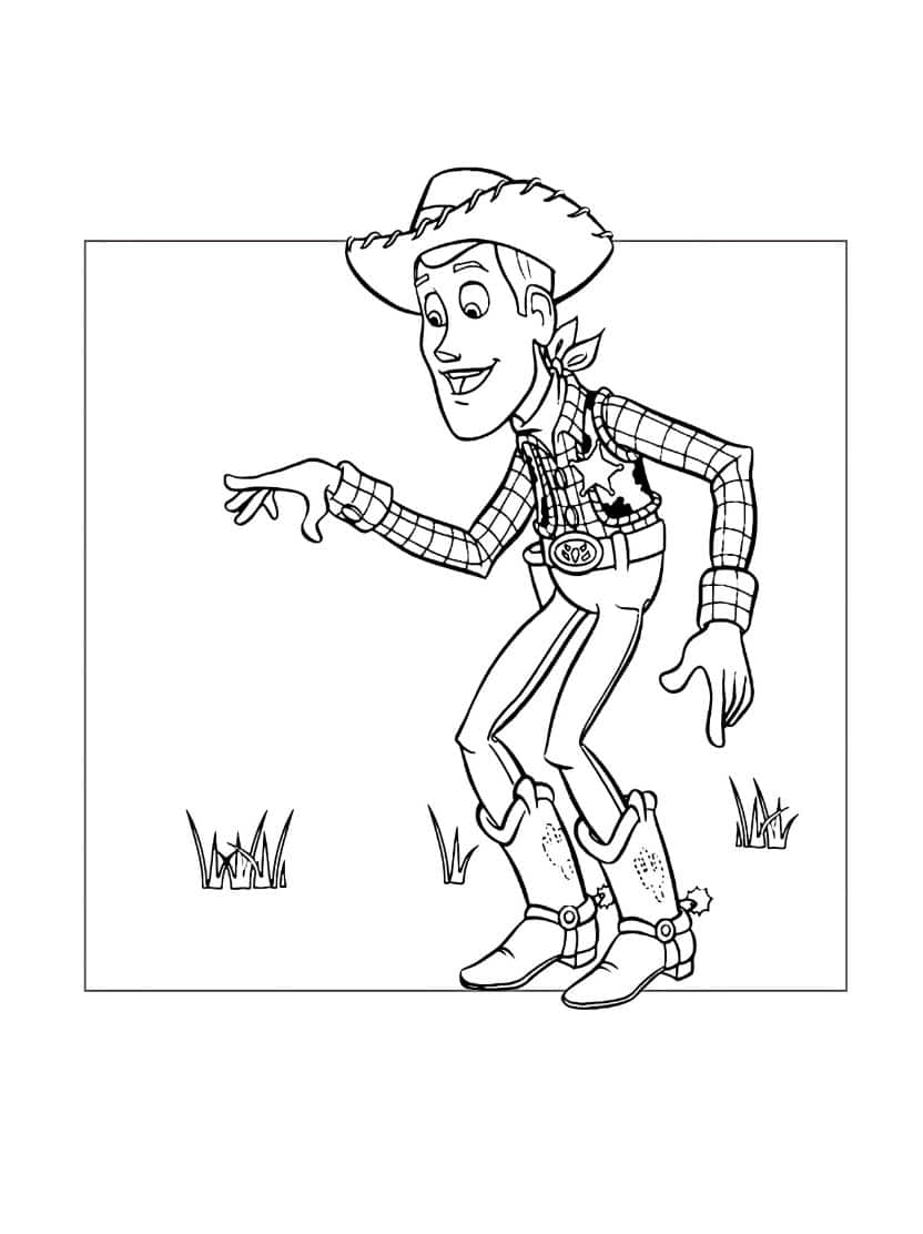 Woody Toy Story Kleurplaat