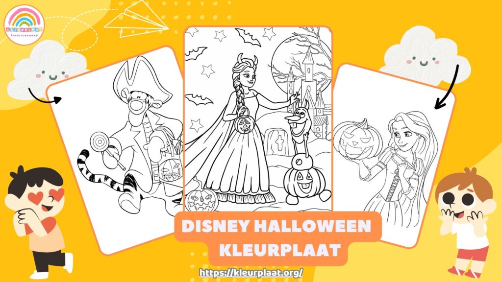 Disney Halloween Kleurplaat