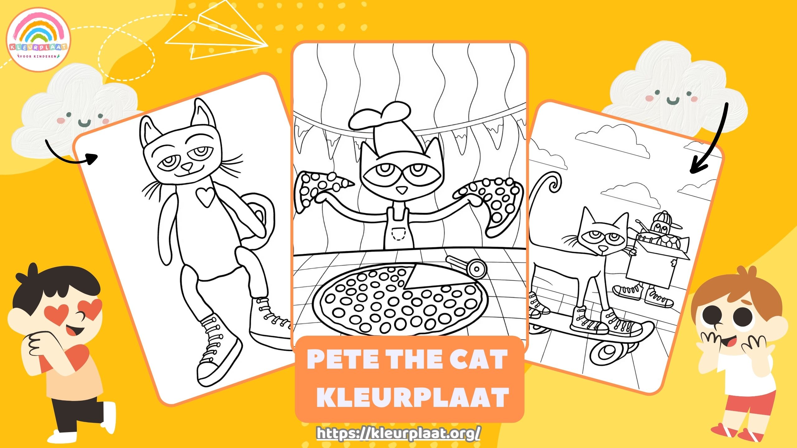 Pete The Cat Kleurplaat