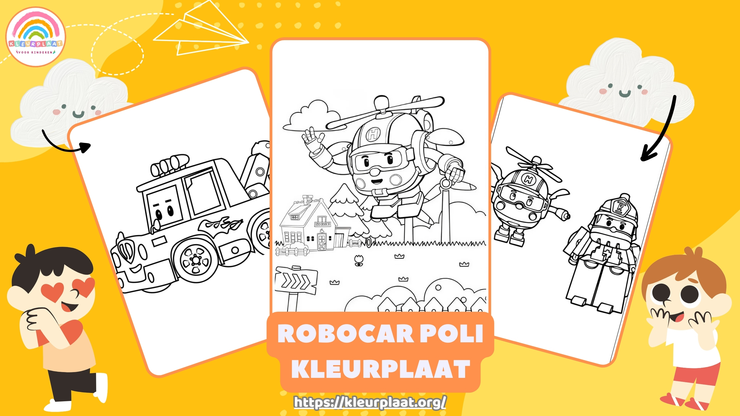 Robocar Poli Kleurplaat