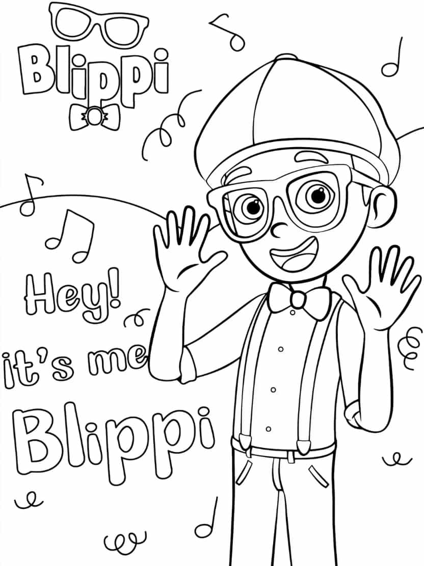 Blippi Kleurplaten Afdrukbaar