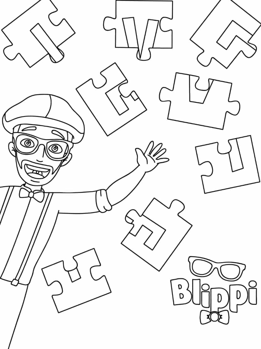 Blippi Kleurplaten Makkelijk