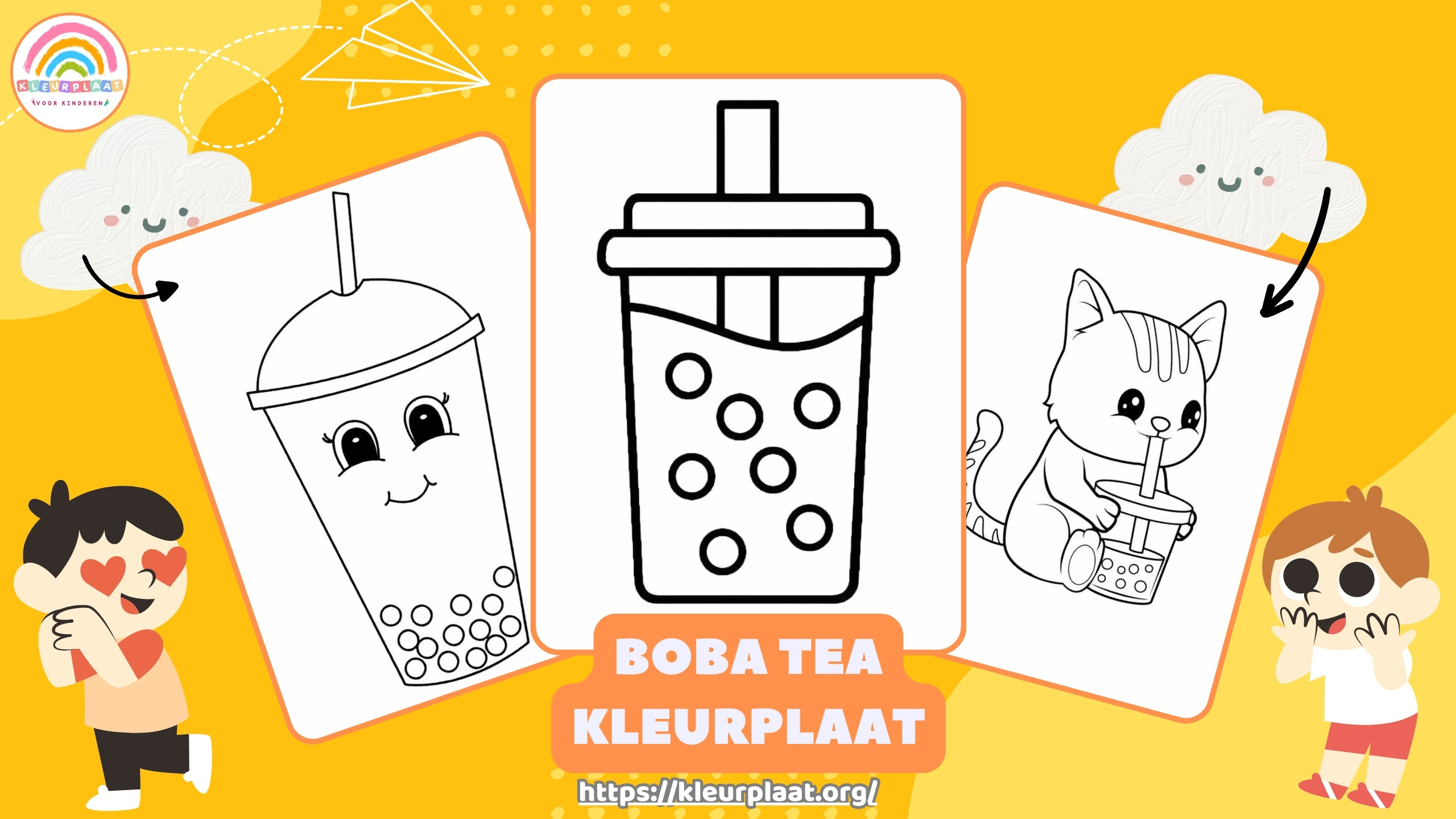 Boba Tea Kleurplaat