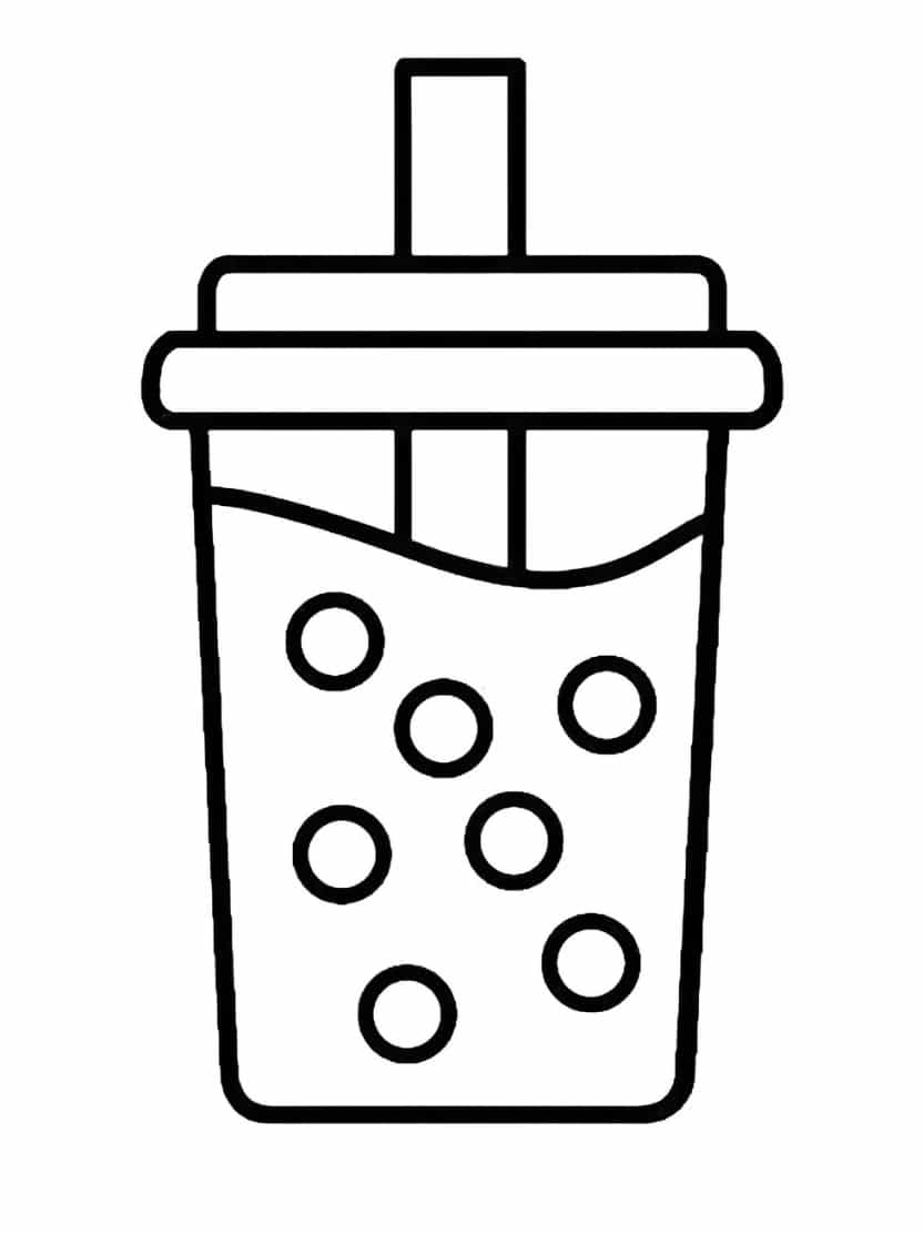 Boba Tea Simpel Illustratie