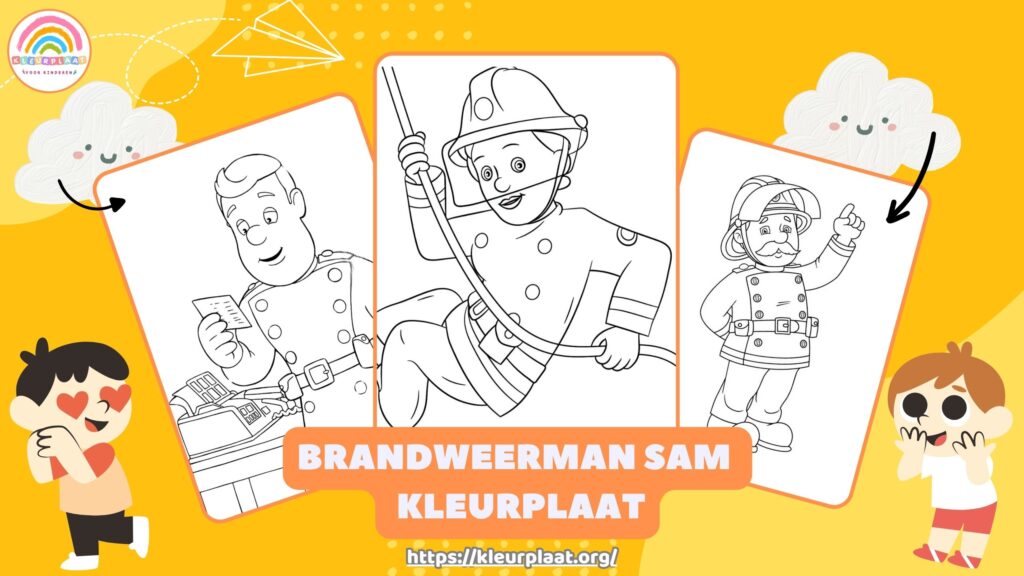 Brandweerman Sam Kleurplaat