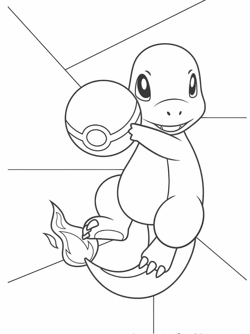 Charmander Kleurplaat Afdrukbaar