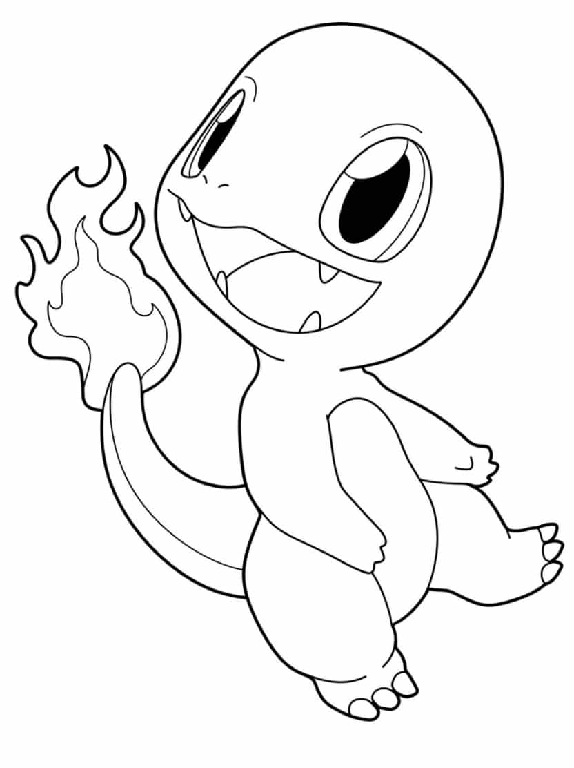 Charmander Kleurplaat Gratis