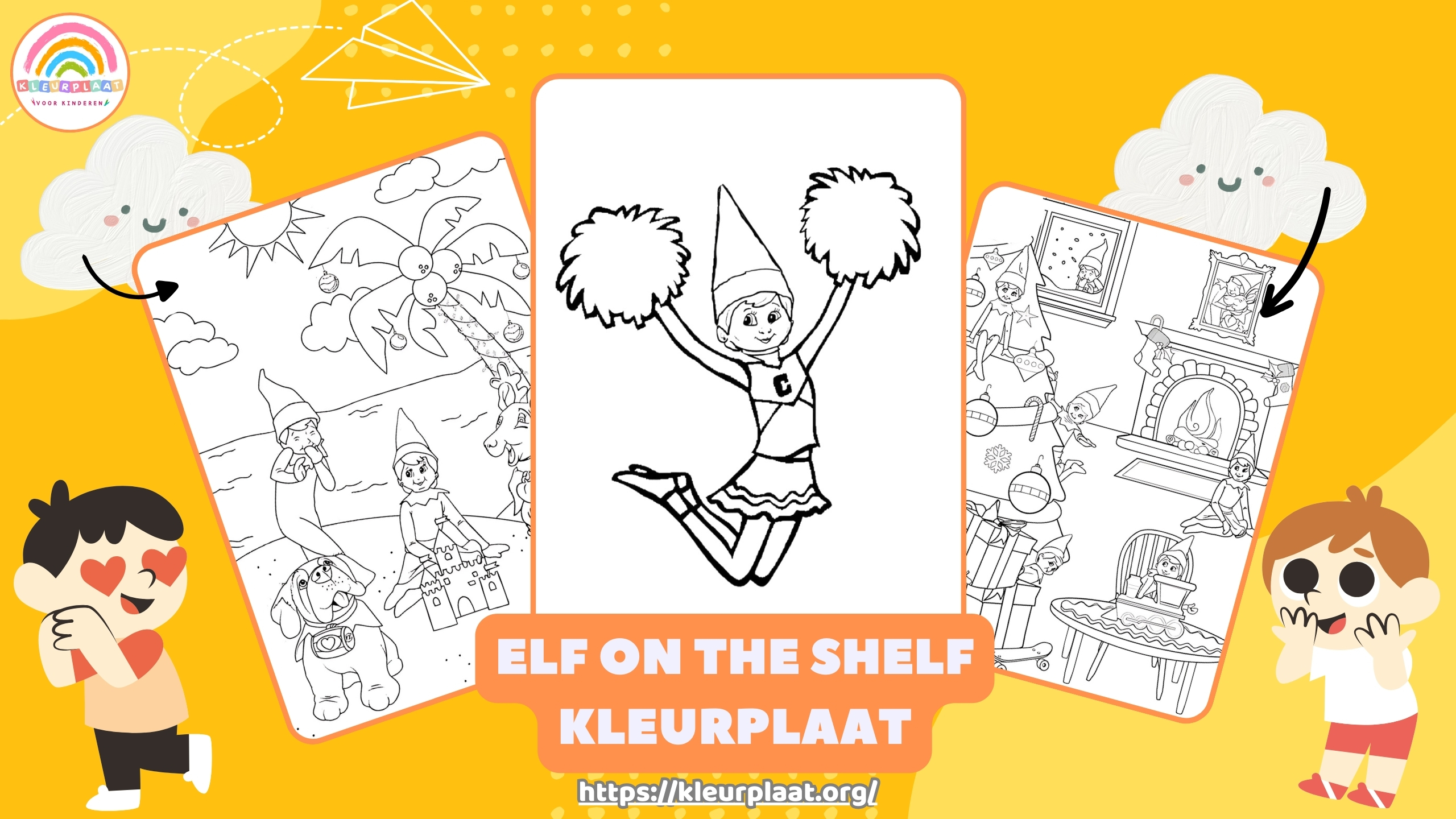 Elf On The Shelf Kleurplaat