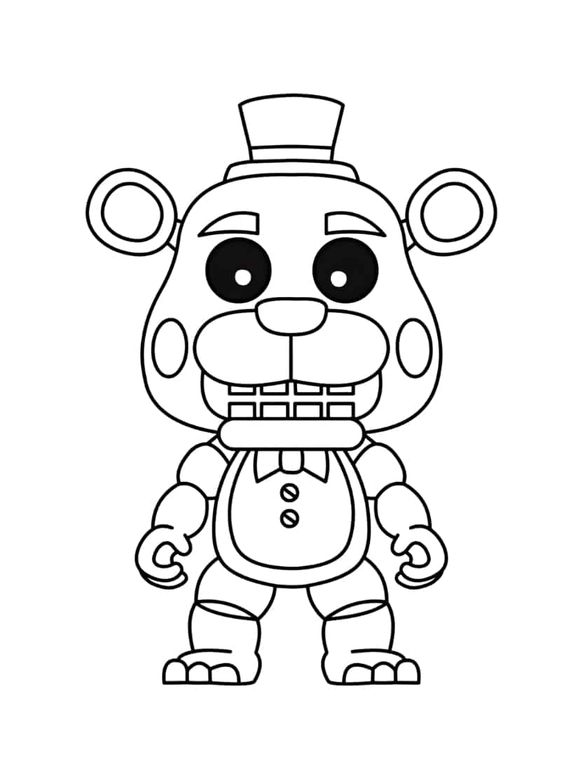 Five Nights At Freddy S Kleurplaten Schattig