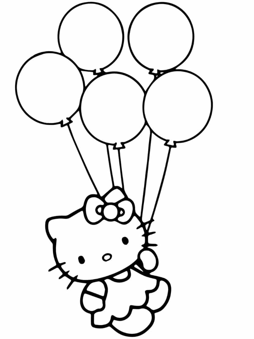 Hello Kitty Met Ballonboeket