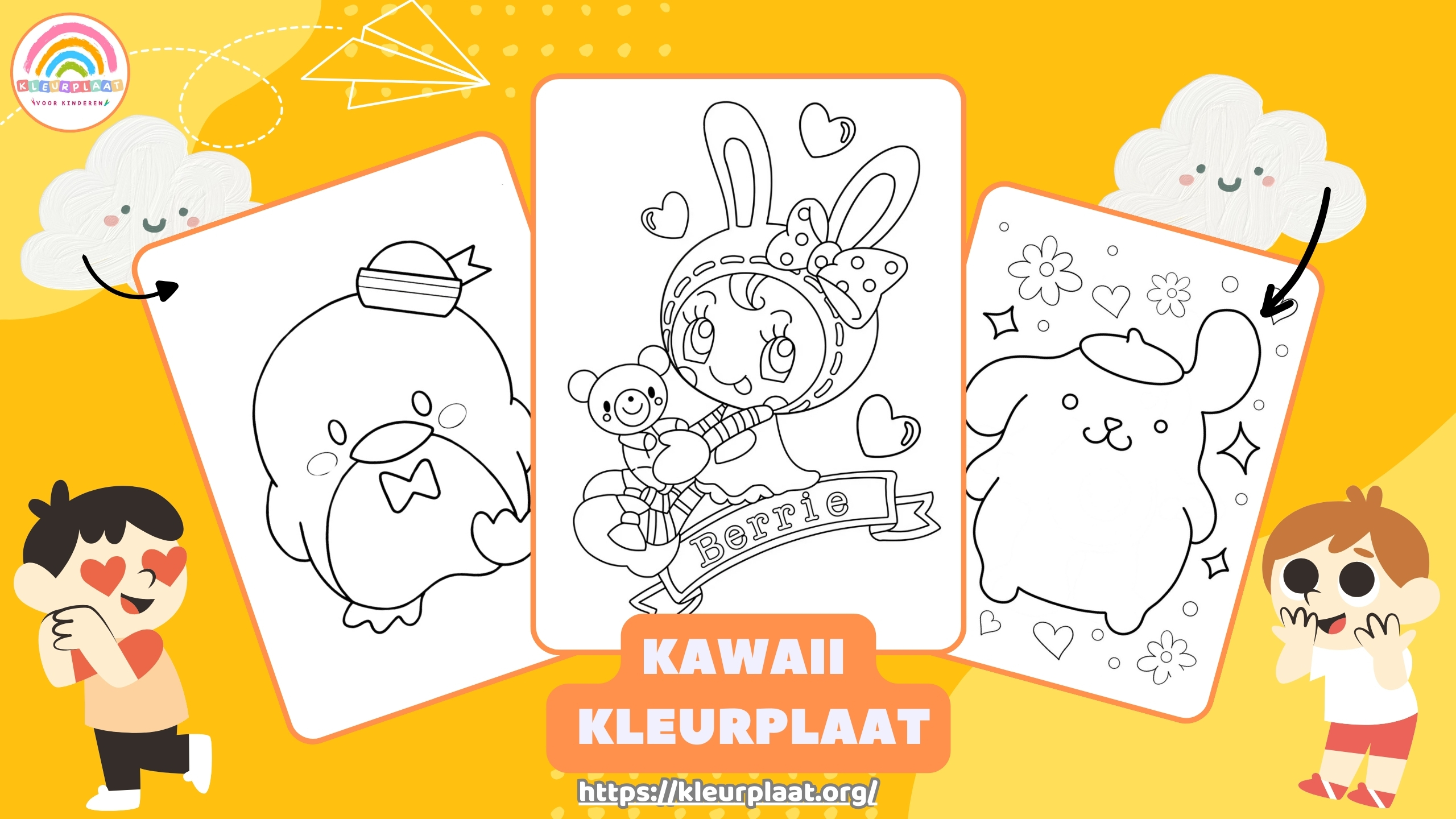 Kawaii Kleurplaat