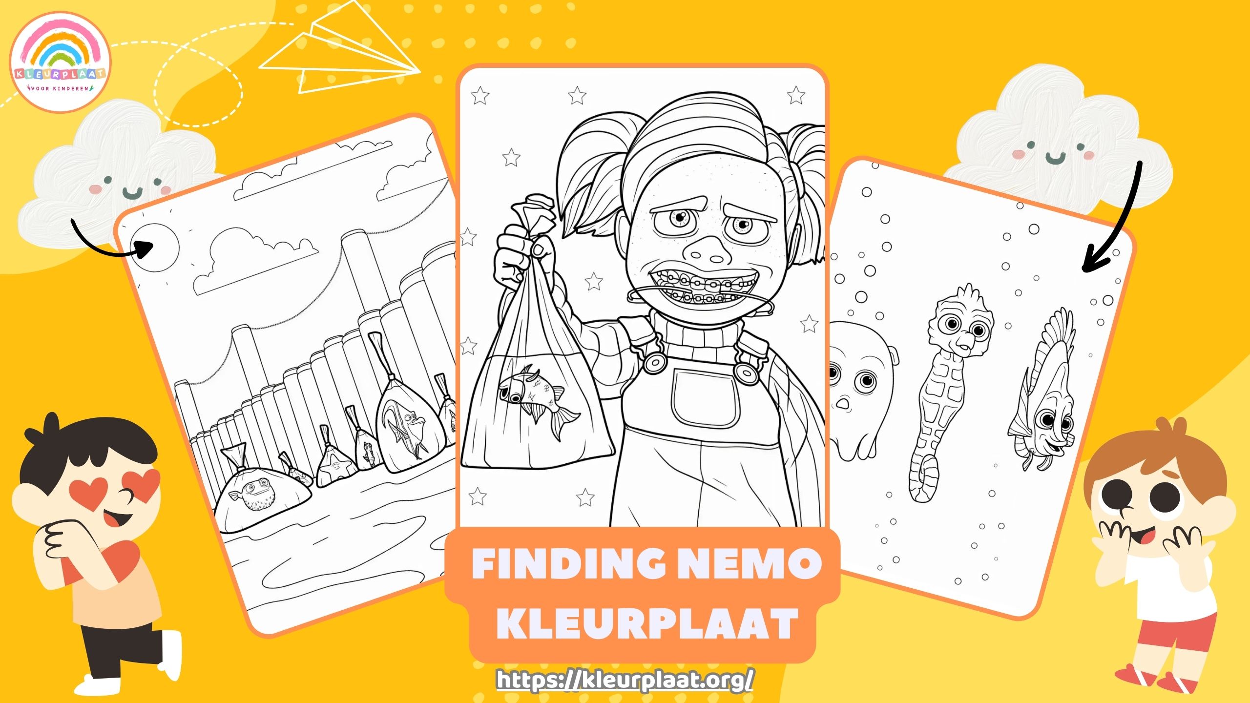 Kleurplaat Finding Nemo