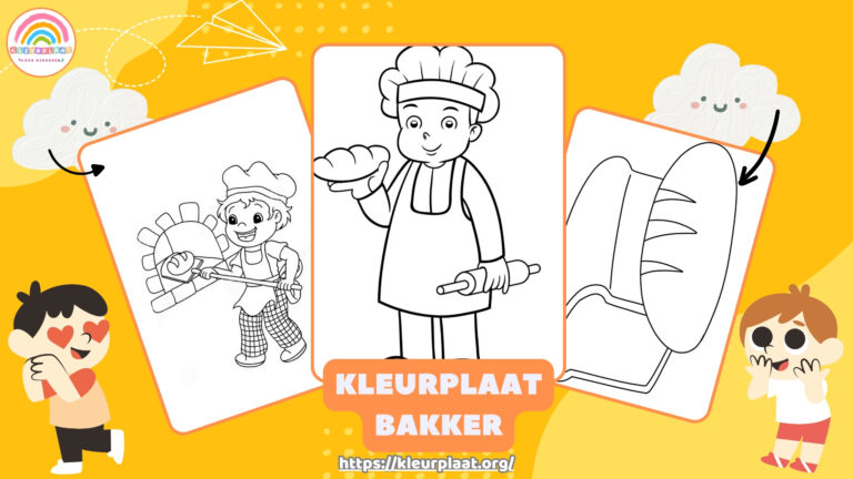 Kleurplaat Bakker