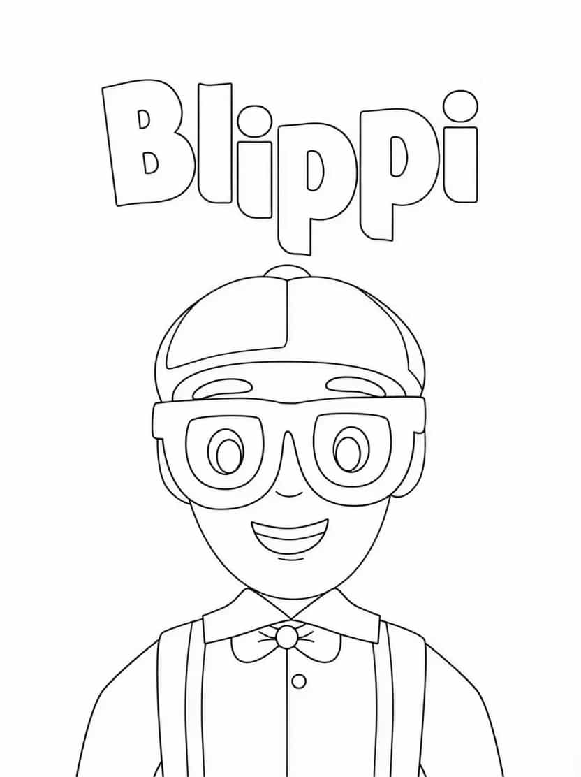 Kleurplaat Blippi Gratis