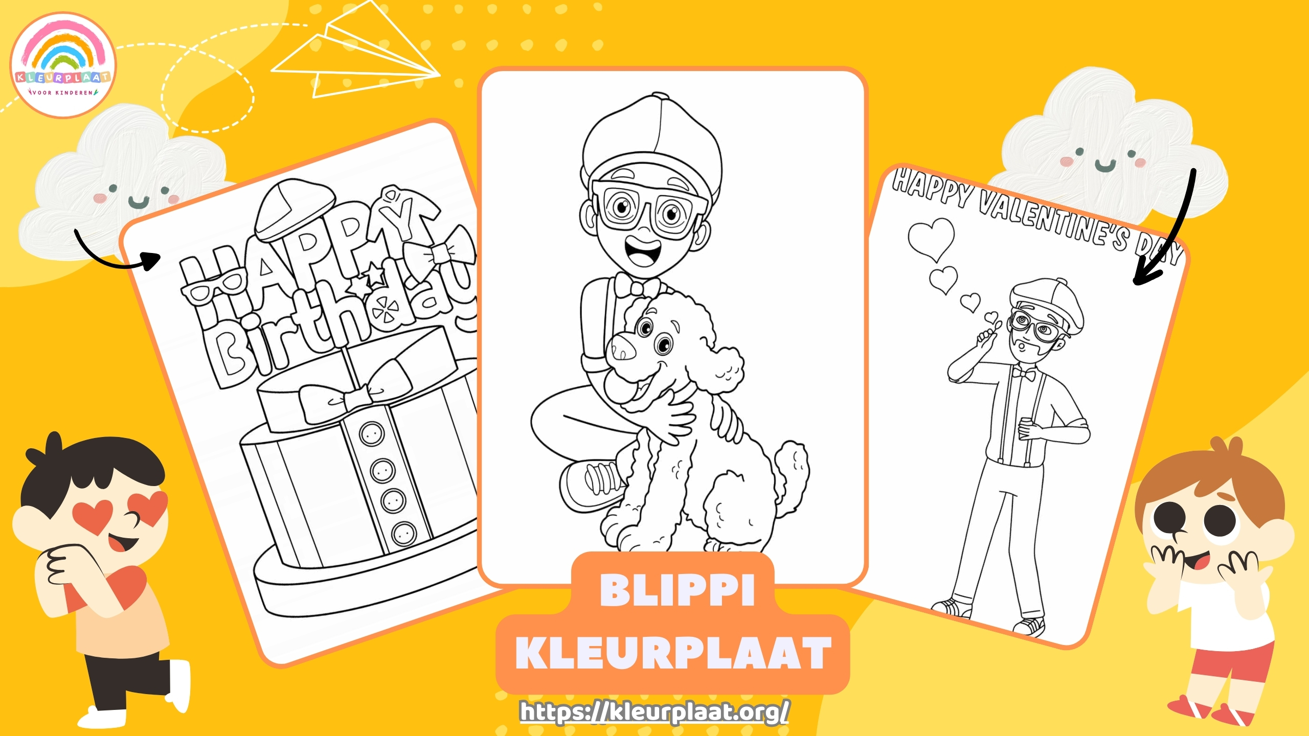 Kleurplaat Blippi