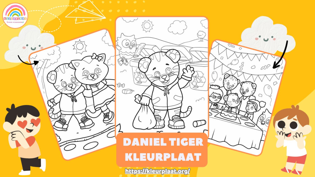 Kleurplaat Daniel Tiger