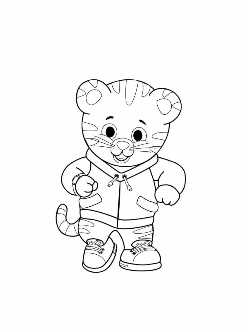 Kleurplaat Daniel Tiger Voor Kinderen