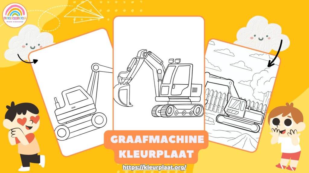 Kleurplaat Graafmachine