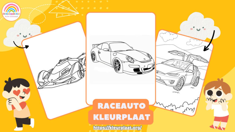 Kleurplaat Raceauto