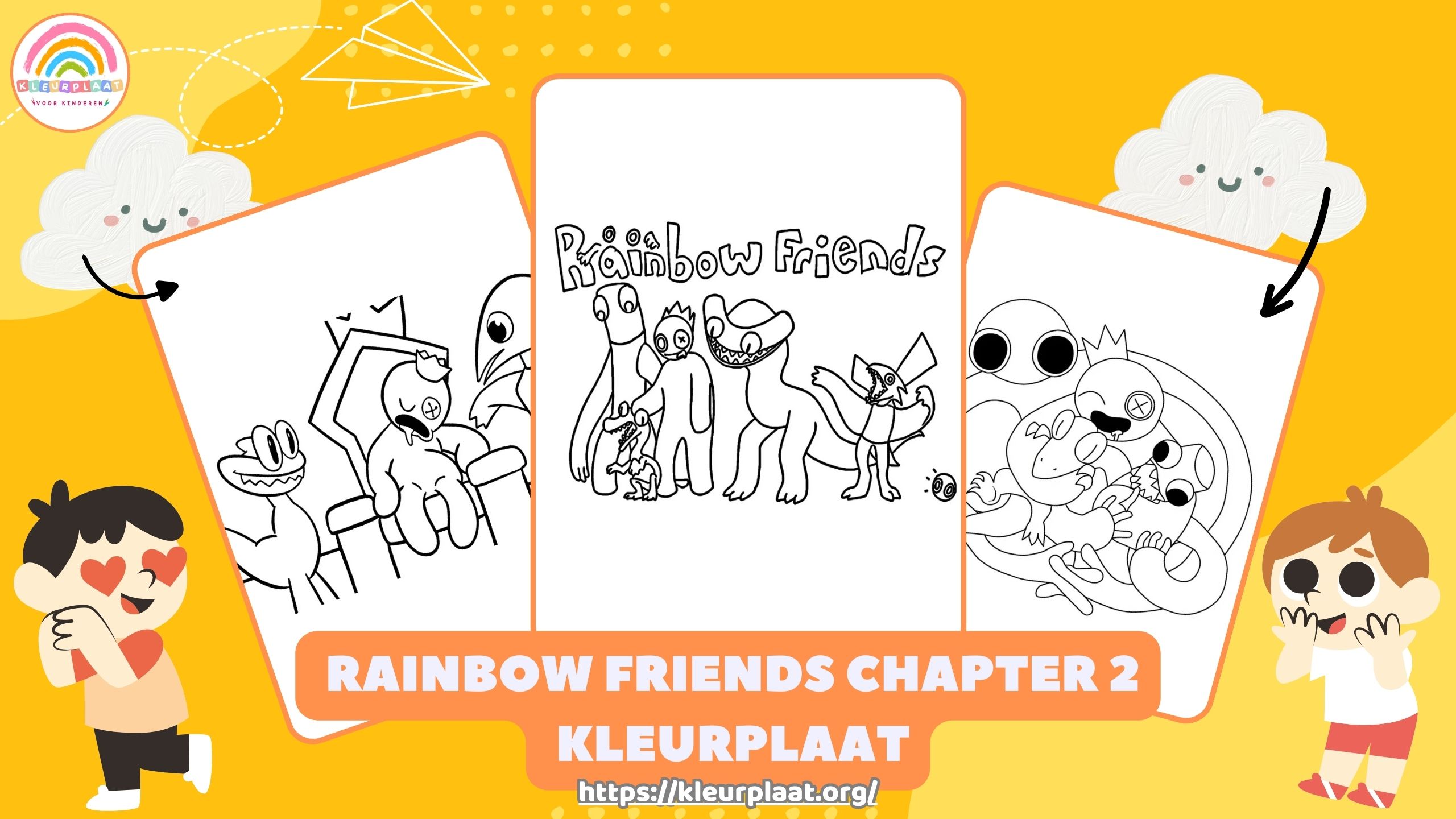 Kleurplaat Rainbow Friends Chapter