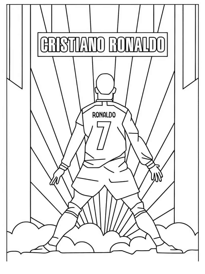 Kleurplaat Ronaldo Printbaar