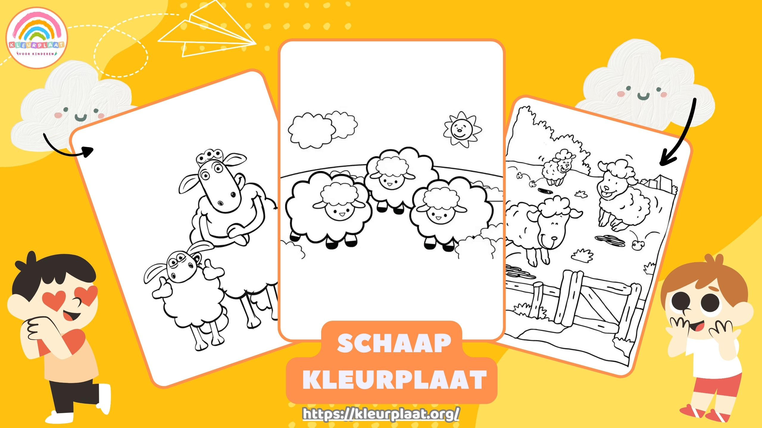 Kleurplaat Schaap